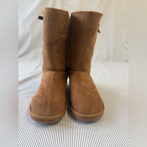 Skechers Tall Brown Winter Boots Faux Suede Cozy Lined Pull-On Women’s